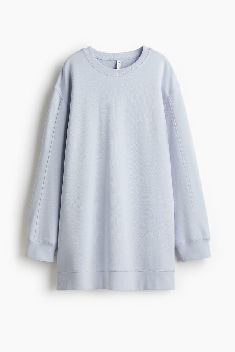 Sweatshirt Dress, Alternate, color, Light blue