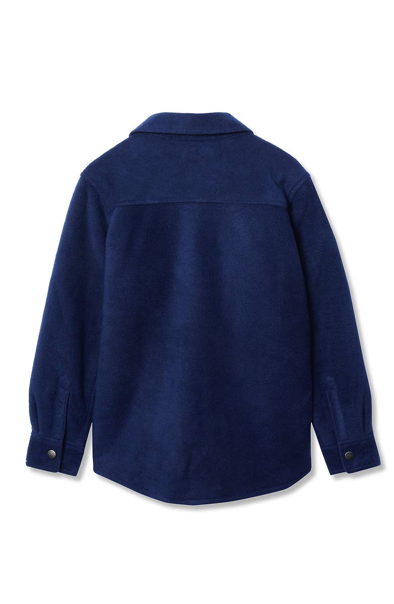 Lands' End Kids Flannel Shacket, Alternate, color, Navy