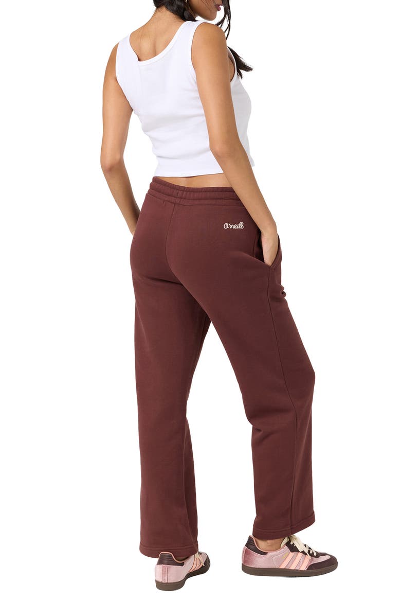 Straight Leg Fleece Sweatpants, Alternate, color, CHOCOLATE