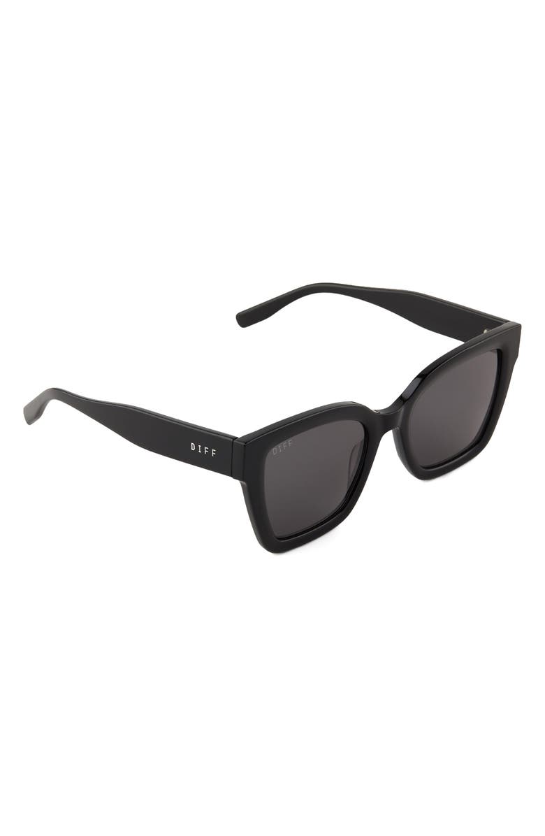 DIFF Rhys 51mm Polarized Rectangular Sunglasses, Alternate, color, Grey
