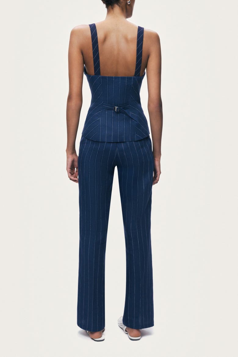 Pinstripe Wide Leg Trousers, Alternate, color, Multi-Colored