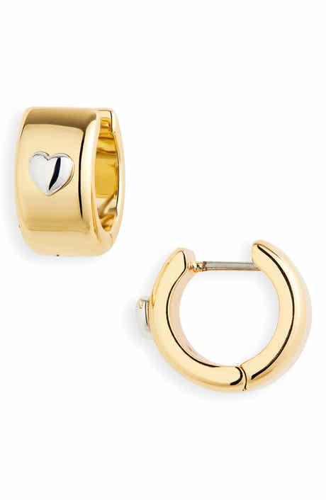 Kate Spade New York heartful huggie hoop earrings