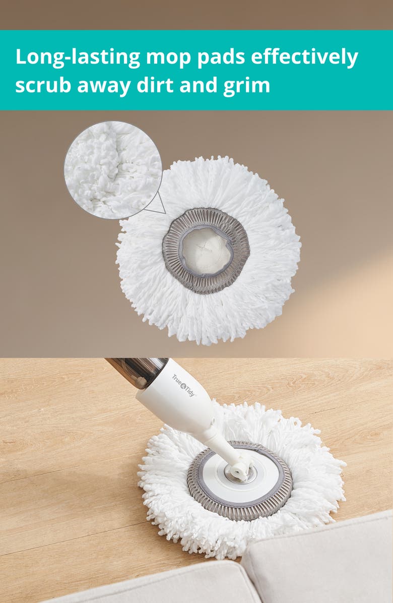 TRUE AND TIDY 4-Pack Microfiber Mop Pad, Alternate, color, White