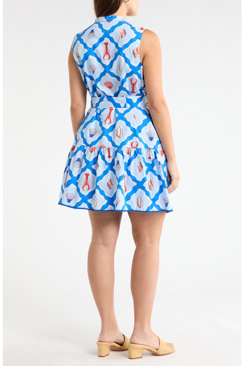 Lobster Bay Sleeveless Minidress, Alternate, color, WHTE BLUE-MULTI