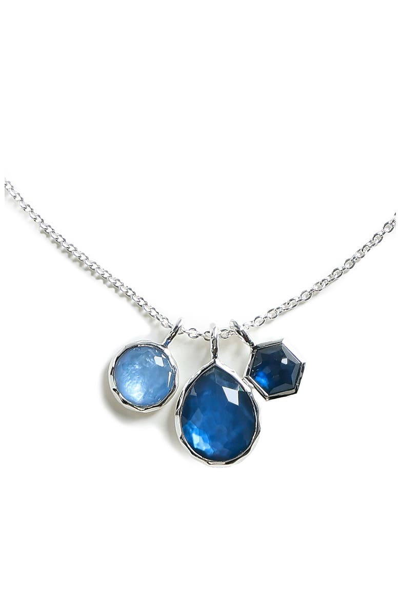 Wonderland 3-Stone Charm Necklace, Alternate, color, SAVOY