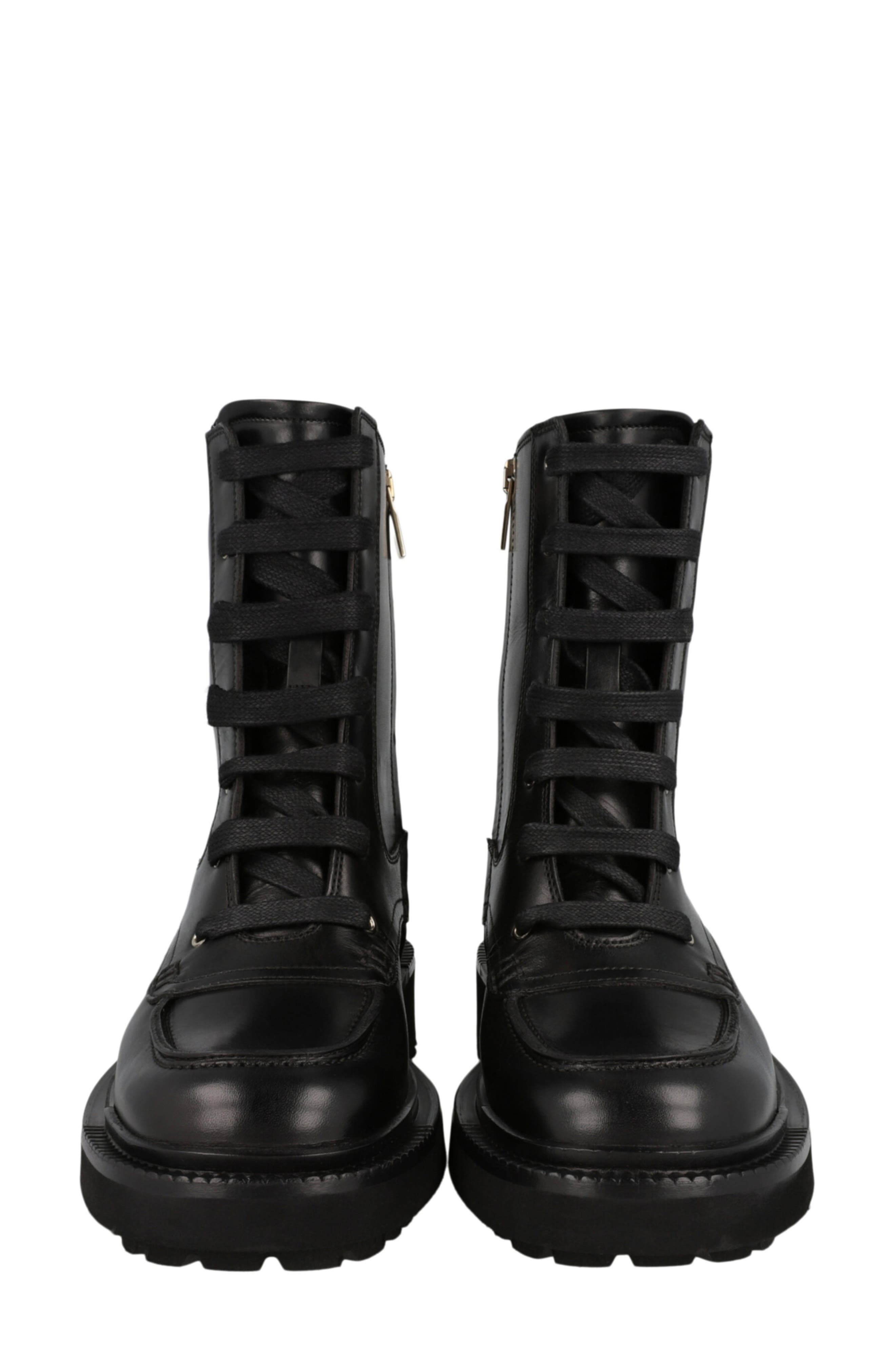 FERRAGAMO Leather Combat Boot, Alternate, color, 