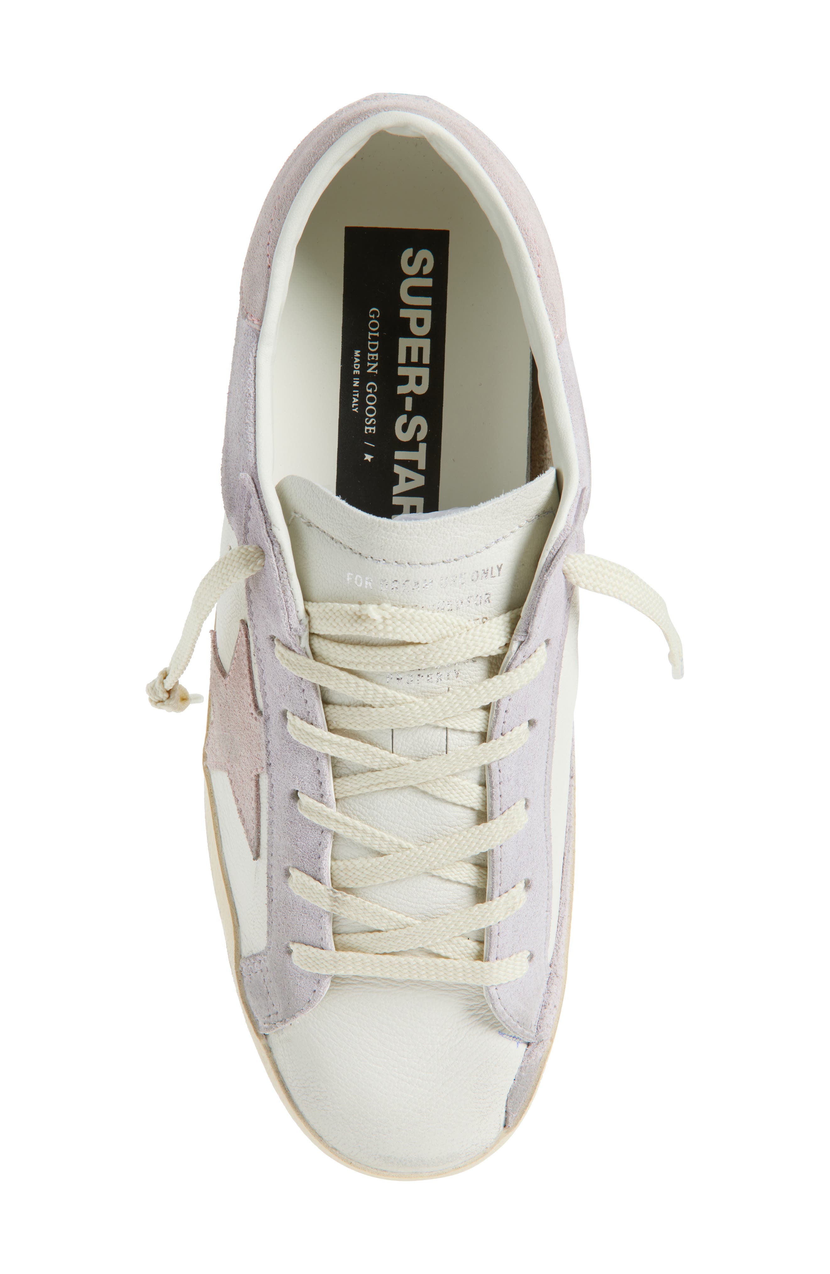 Golden Goose Super-Star Low Top Sneaker, Alternate, color, White/ Lilac/ Light Rose