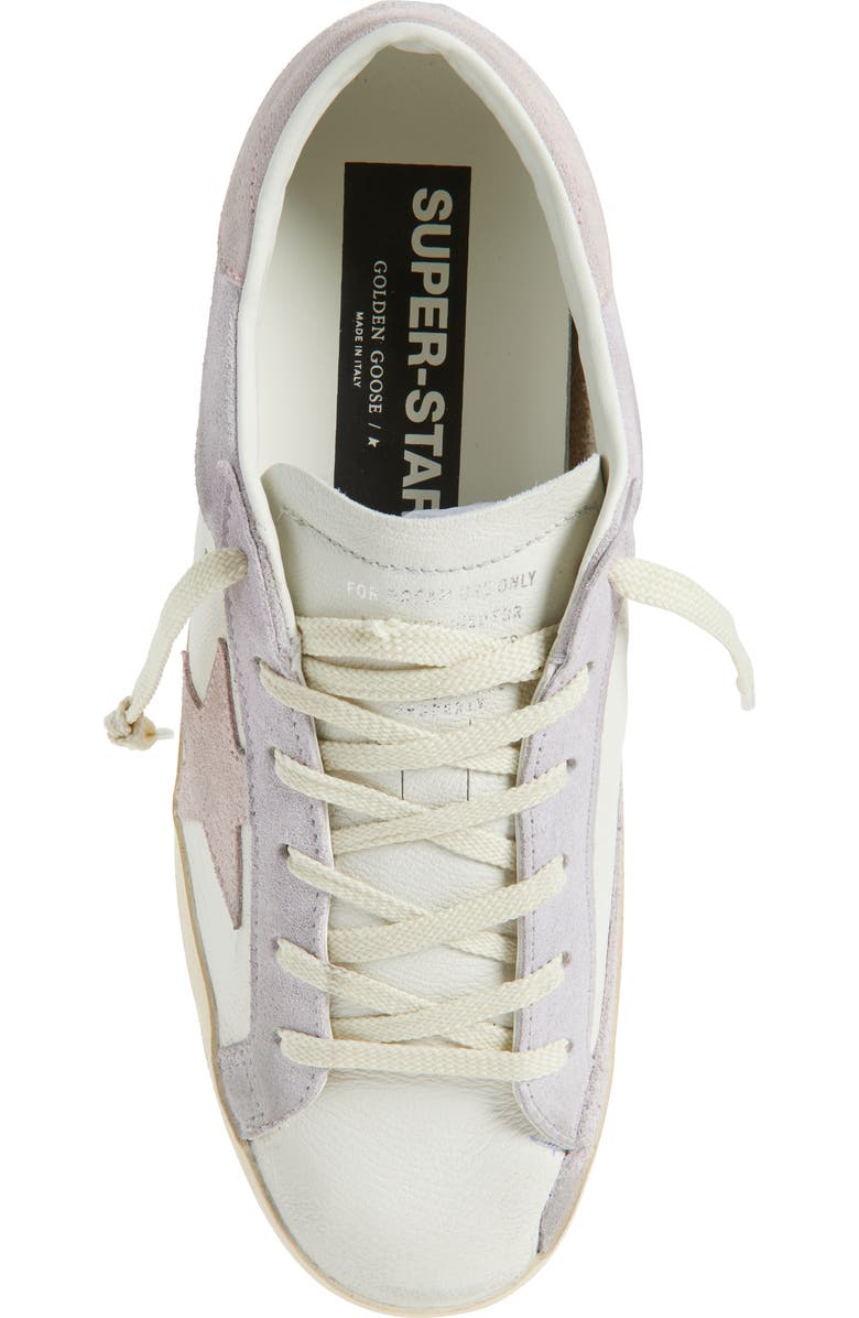 Golden Goose Super-Star Low Top Sneaker, Alternate, color, White/ Lilac/ Light Rose