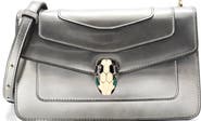 Pre-Owned Bvlgari Serpenti Forever Shoulder Bag Metallic Leather Small