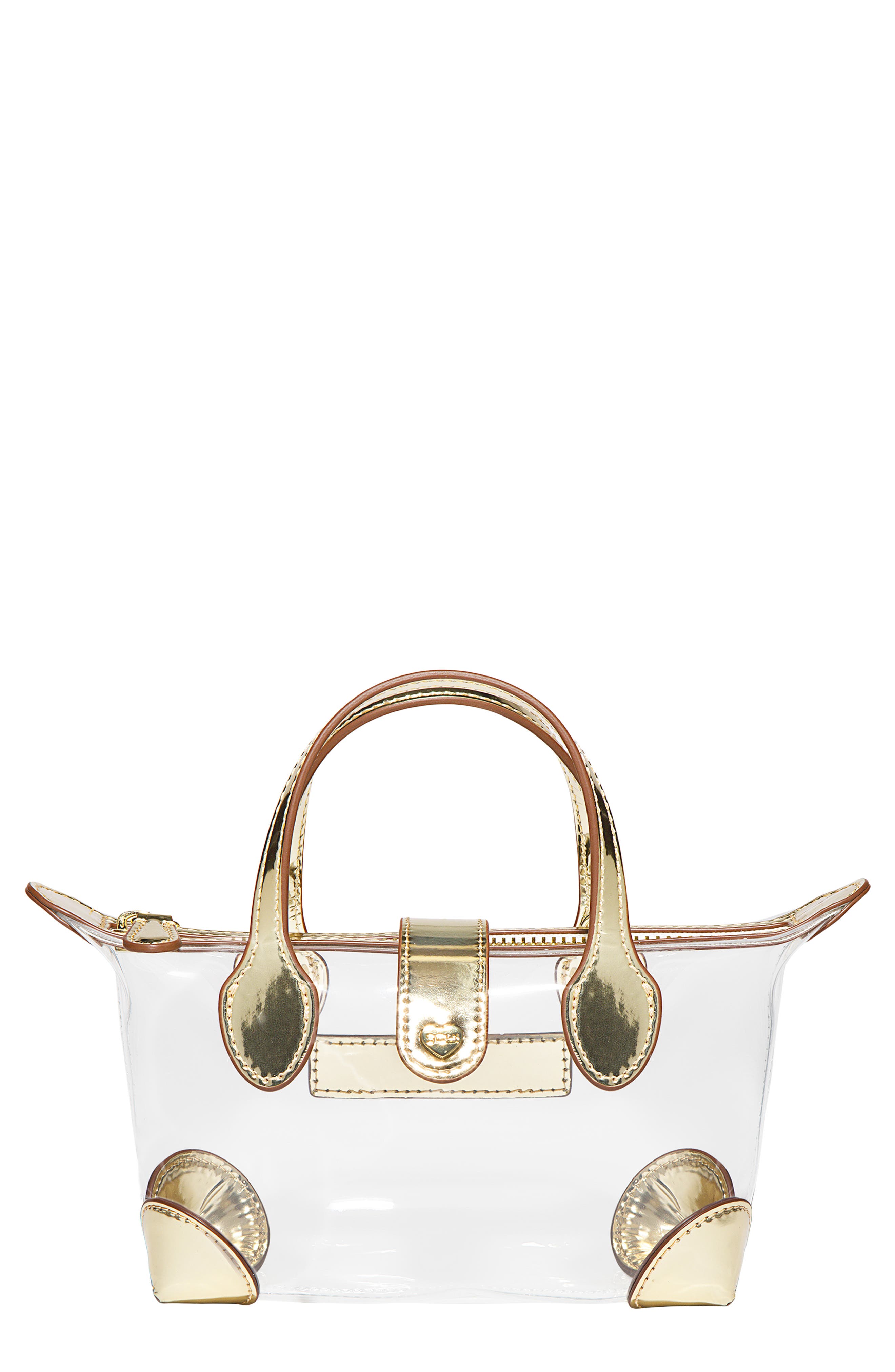 Stoney Clover Lane Clear Crossbody Bag, Main, color, Clear/ Gold