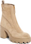 Prada Lug Sole Zip Bootie