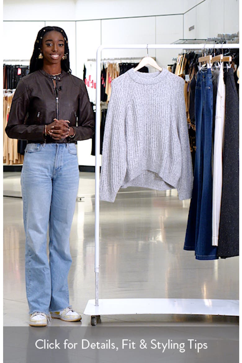 Marled Rib Cotton & Wool Blend Sweater video