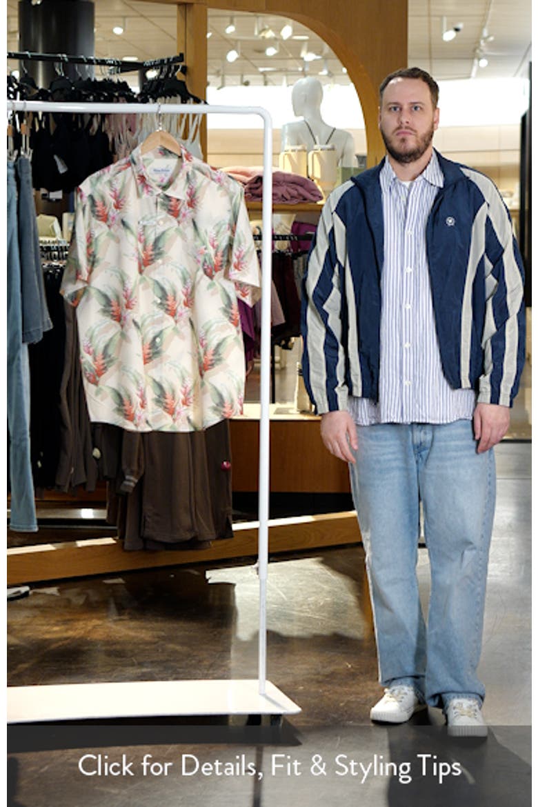 Bahama Coast Paradise Blooms IslandZone® Short Sleeve Button-Up Shirt video