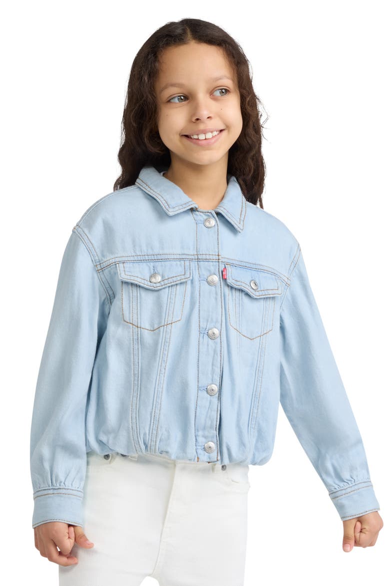 Kids' Bubble Denim Trucker Jacket, Alternate, color, WOW ME OVER
