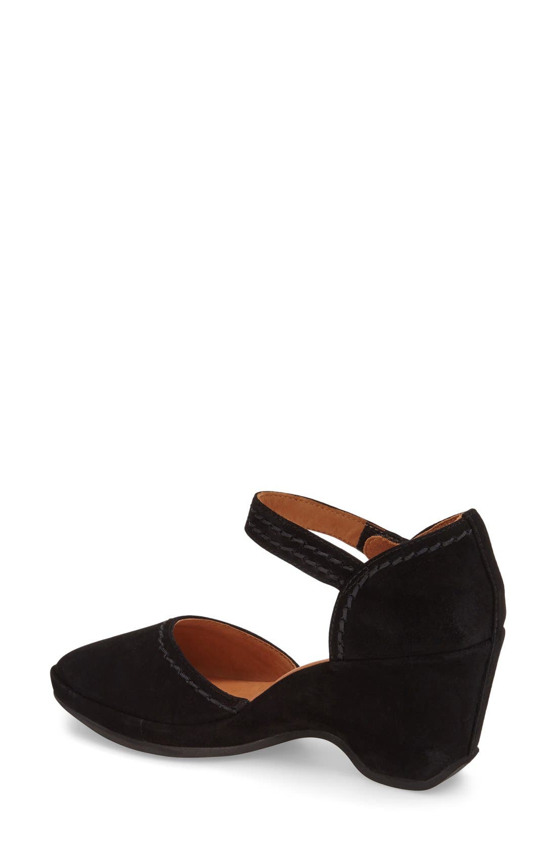 L'Amour des Pieds Orva Wedge Sandal, Alternate, color, Black Kidsuede
