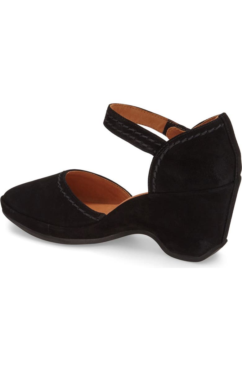 L'Amour des Pieds Orva Wedge Sandal, Alternate, color, Black Kidsuede
