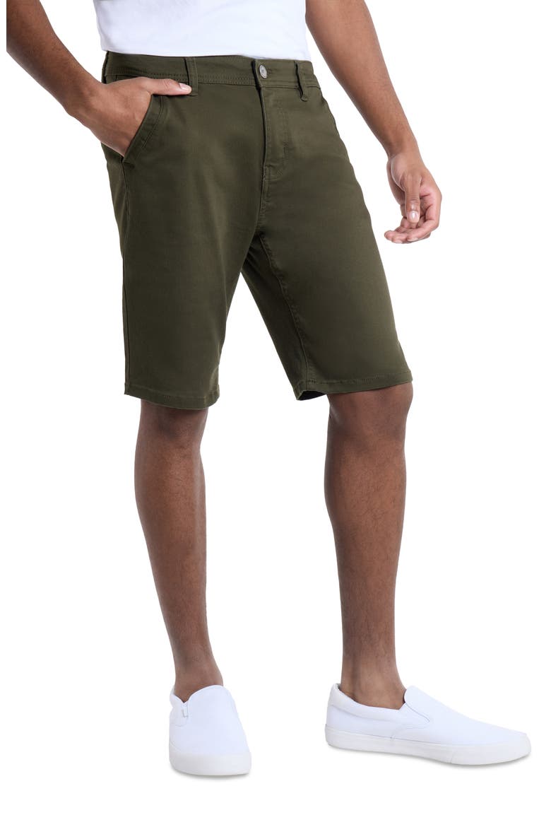Flat Front Chino Shorts, Alternate, color, OLIVE