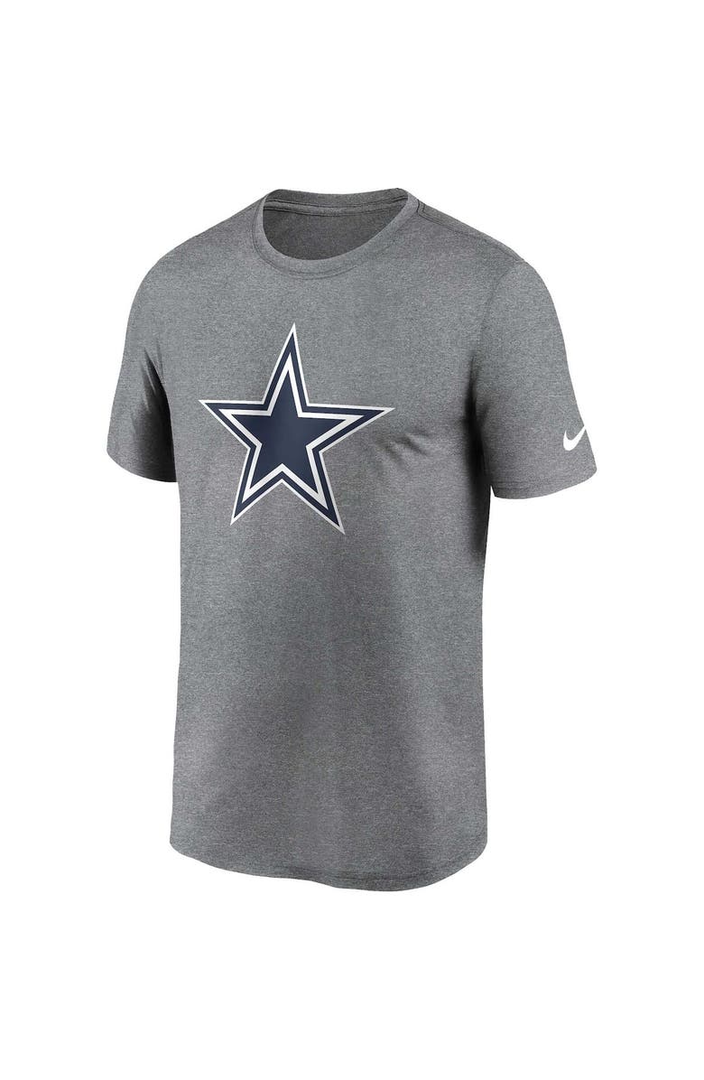 Nike Men's Nike Heather Charcoal Dallas Cowboys Legend Logo Performance T-Shirt, Alternate, color, Heather Charcoal