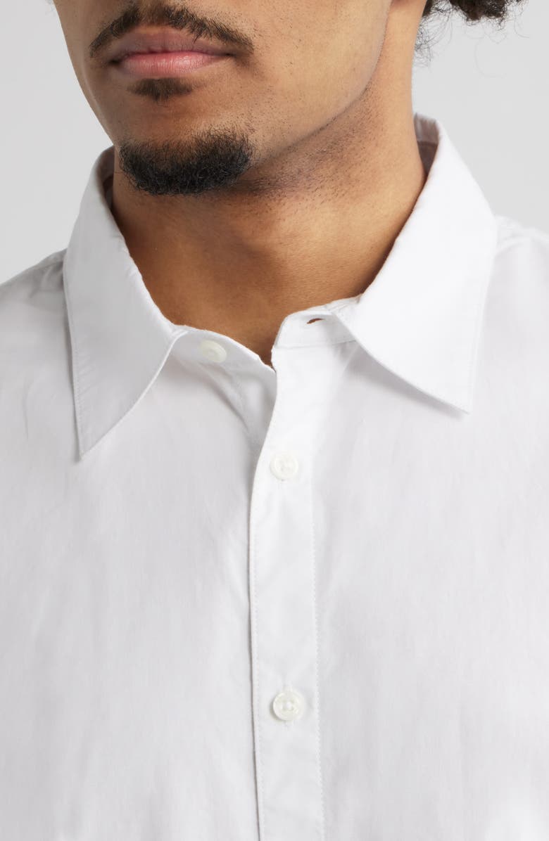 BP. Oversize Cotton Button-Up Shirt, Alternate, color, White