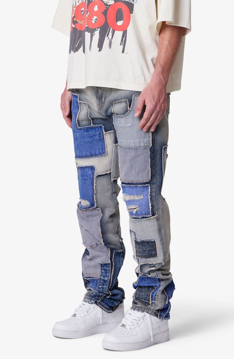 mnml Straight Patchwork Jeans, Alternate, color,