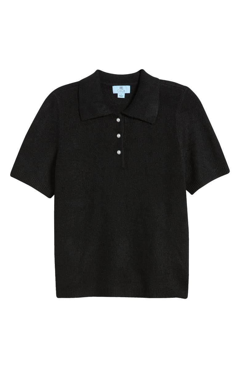 CeCe Imitation Pearl Button Polo Sweater, Alternate, color,