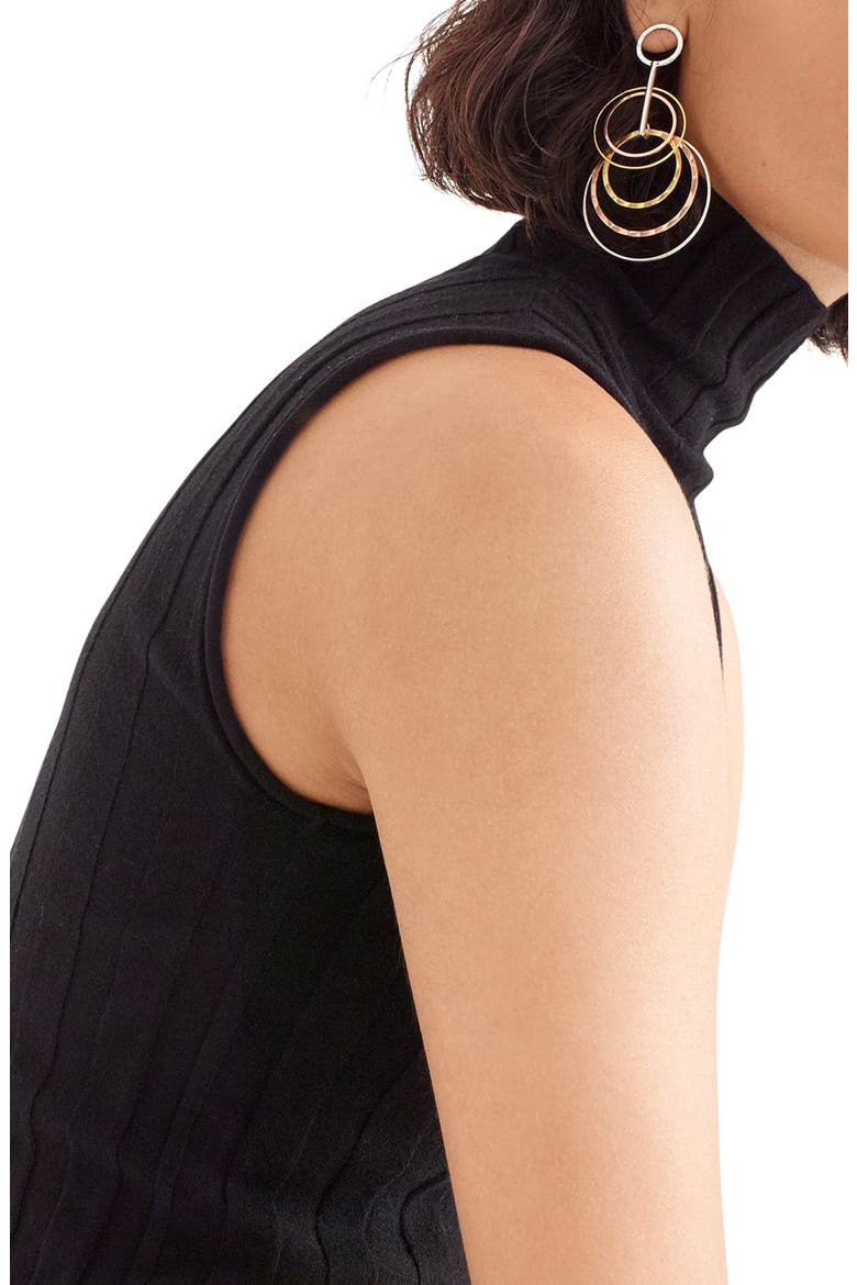 365 Stretch Sleeveless Turtleneck Sweater, Alternate, color, BLACK