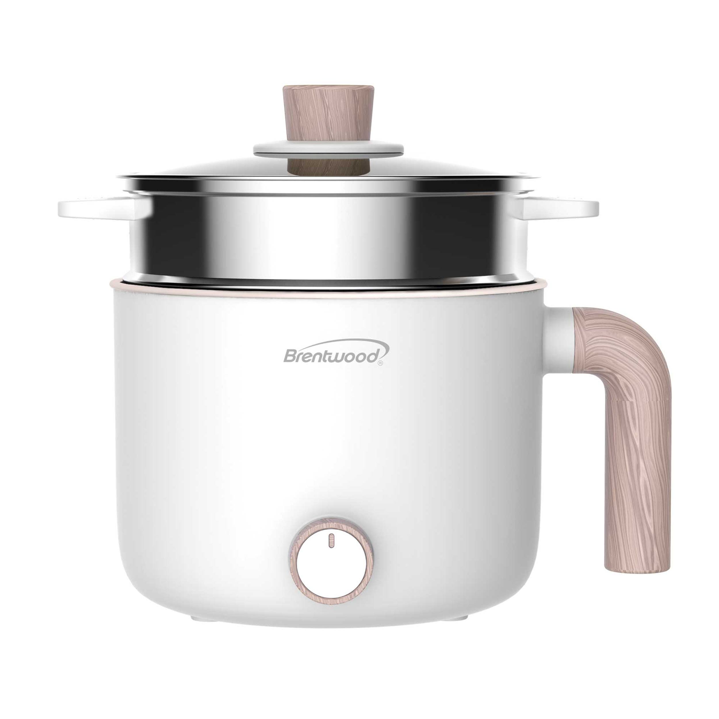 Brentwood 1.5 L Multi-function Electric Hot Pot Cooker In White