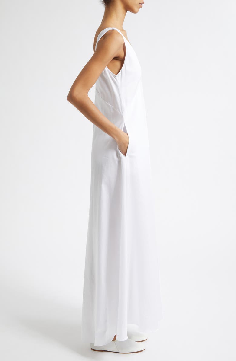 LESET Yoko V-Neck Maxi Dress, Alternate, color, White