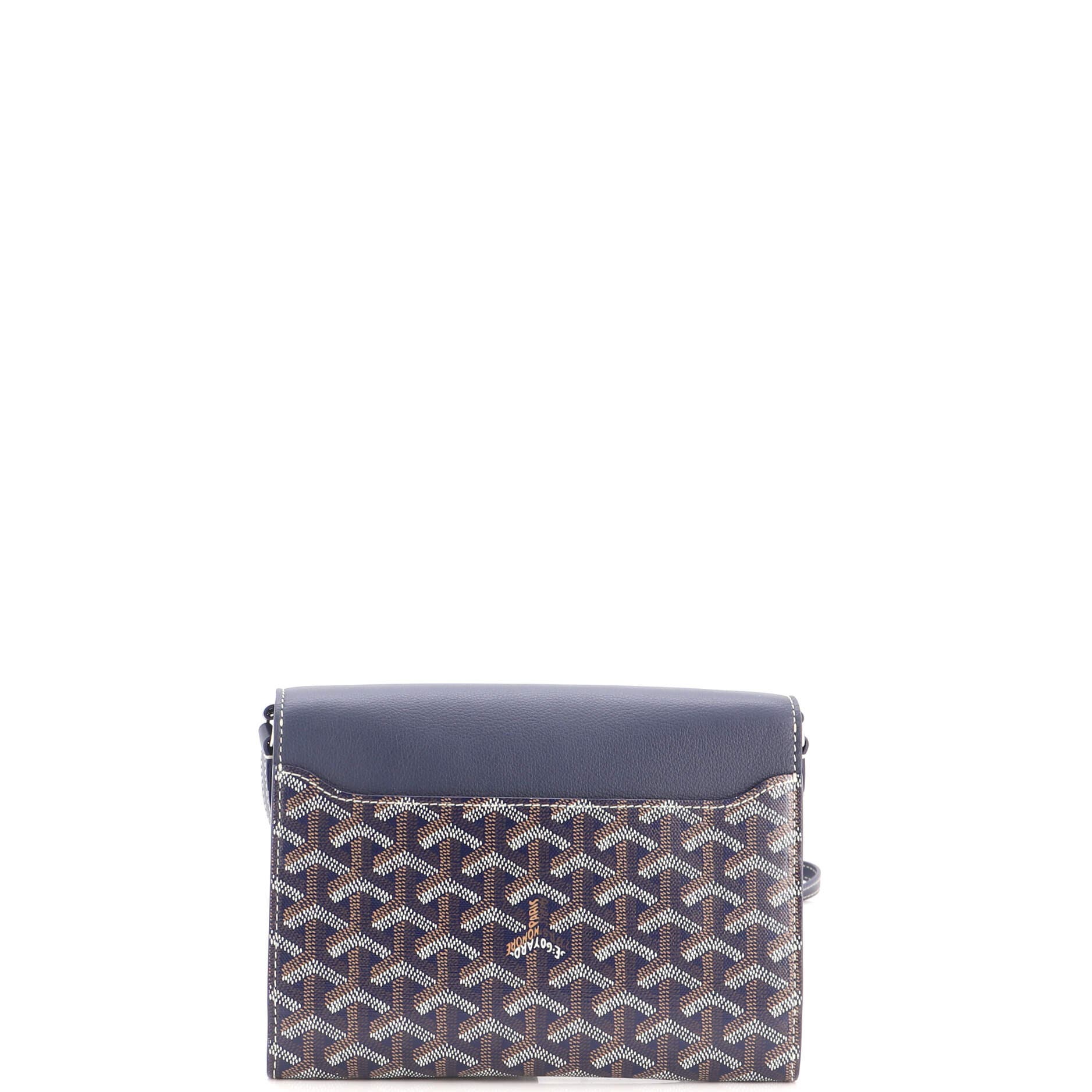 Chypre Wallet on Strap Coated Canvas with Leather, Alternate, color, Blue