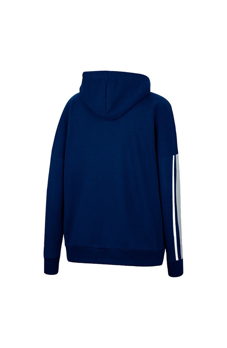 COLOSSEUM Women's Colosseum Navy Penn State Nittany Lions Serena Oversized Sleeve Striping Pullover Hoodie, Alternate, color, 