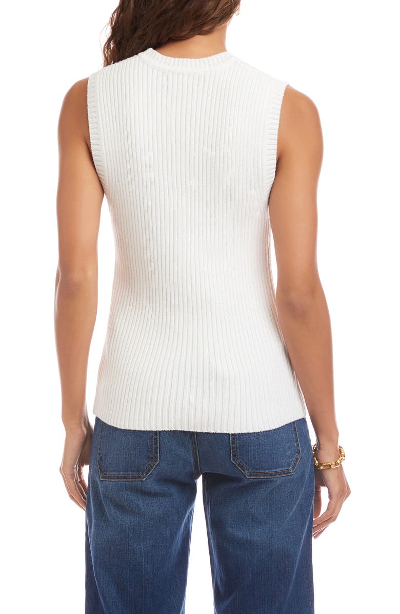 Karen Kane Rib Sweater Tank, Alternate, color, Off White