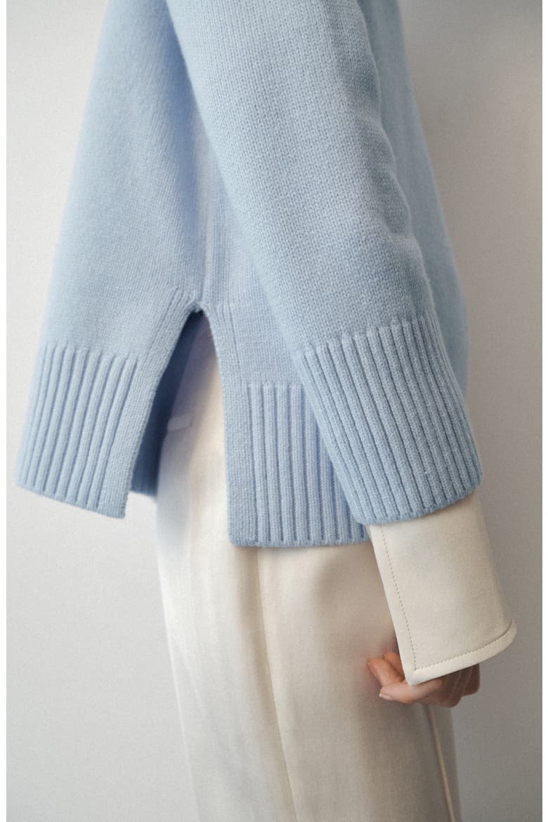 Mock Neck Sweater, Alternate, color, SKY BLUE
