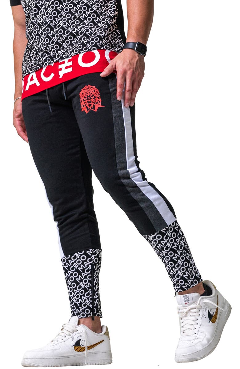 Maceoo Arrow Zip Hem Joggers, Alternate, color, Black