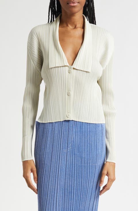 Monthly Colors May Pleated Button-Up Shirt