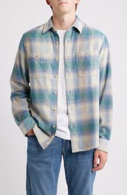 Schott NYC Plaid Flannel Button-Up Work Shirt