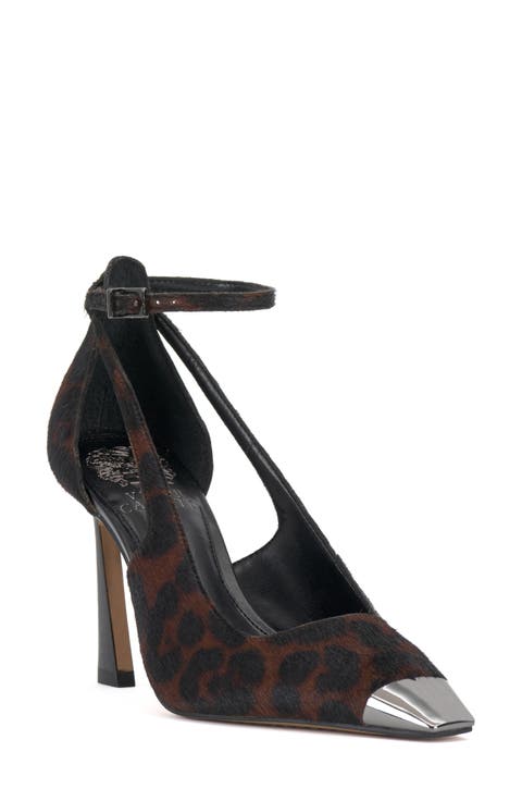 Sachel Genuine Calf Hair Cap Toe Pump (Women)