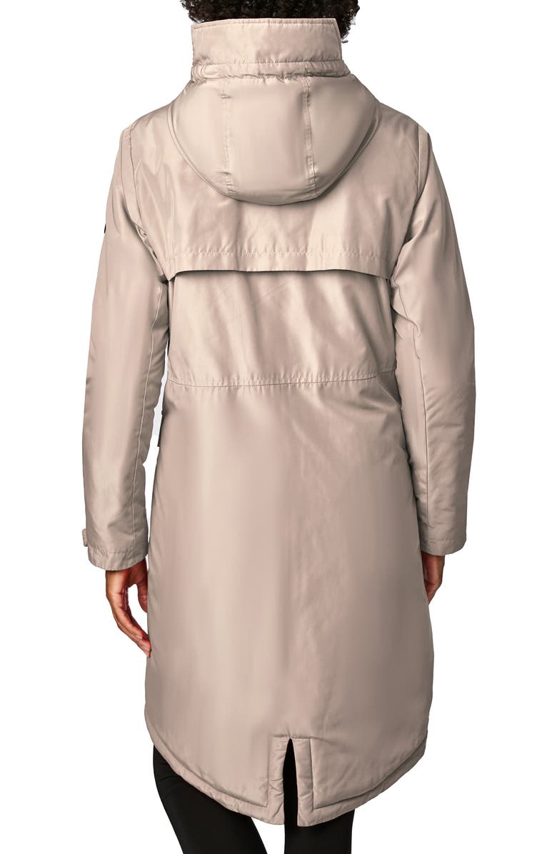Bernardo Insulated Hooded Raincoat, Alternate, color, Frappe