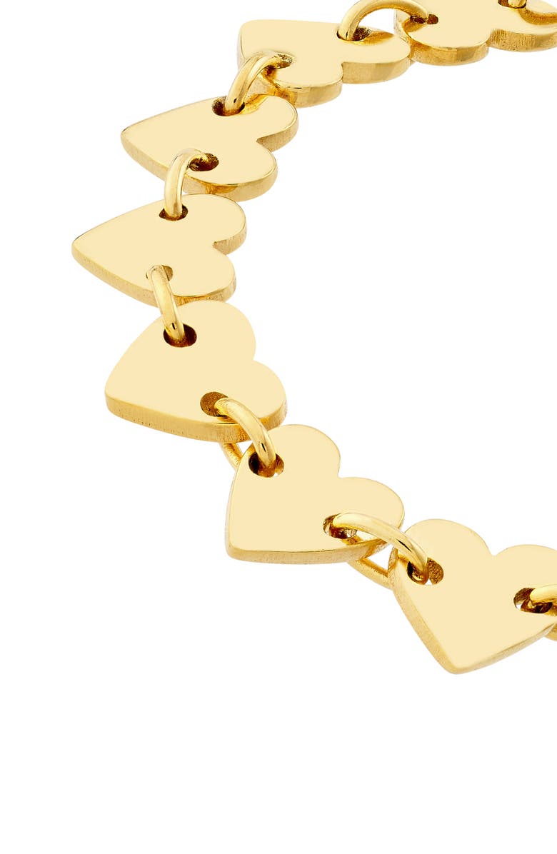 HAWLEY ST 14K Gold Heart Chain Bracelet, Alternate, color, 