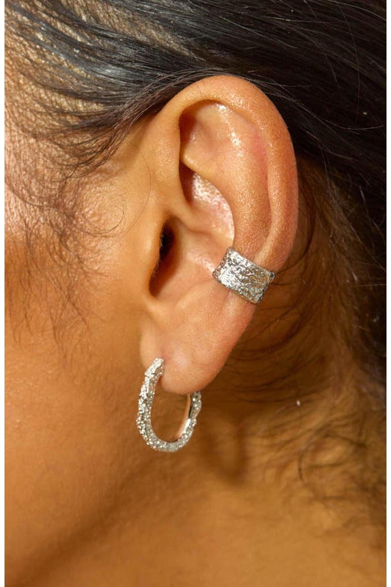 Hula Small Hoop Earring, Alternate, color, Sterling Silver