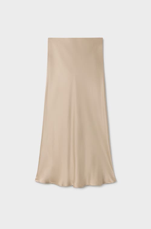 Silk Laundry Long Bias Cut Skirt Hazelnut In Hazelnut