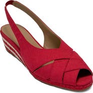 Aerosoles Roberta Linen Slingback Espadrille Wedge Sandal