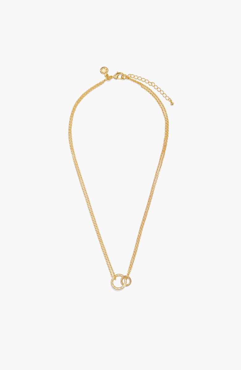 A Littles & Co Evermore Linked Circles Necklace In Gold-Tone Plating, Main, color, Metallic Gold