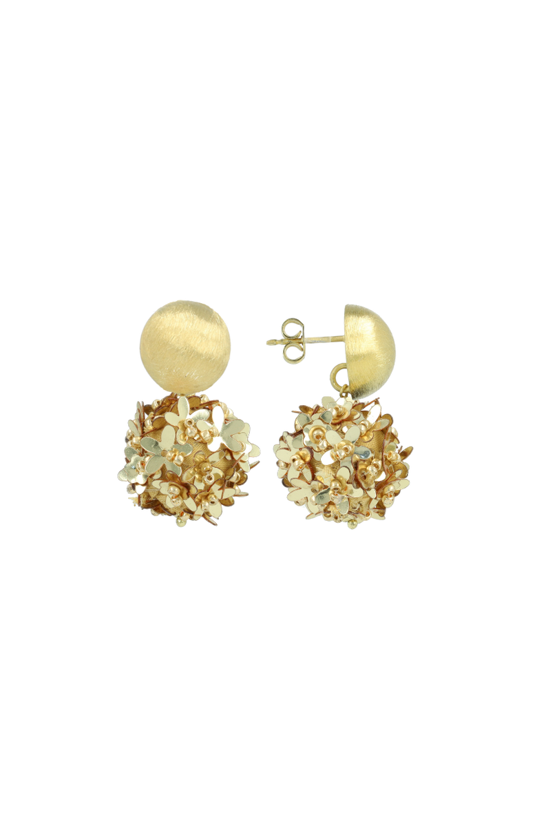 LOTT.gioielli CE SQ Sequin Flower Globe M - Gold #70-B, Main, color, Gold