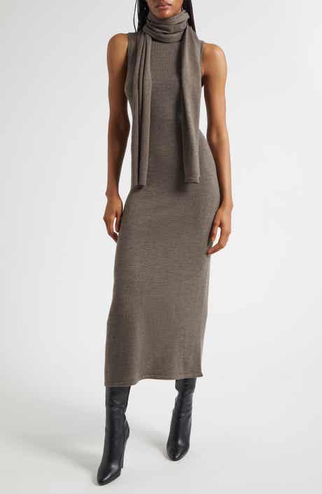STAUD Canal Sleeveless Merino Wool Midi Dress