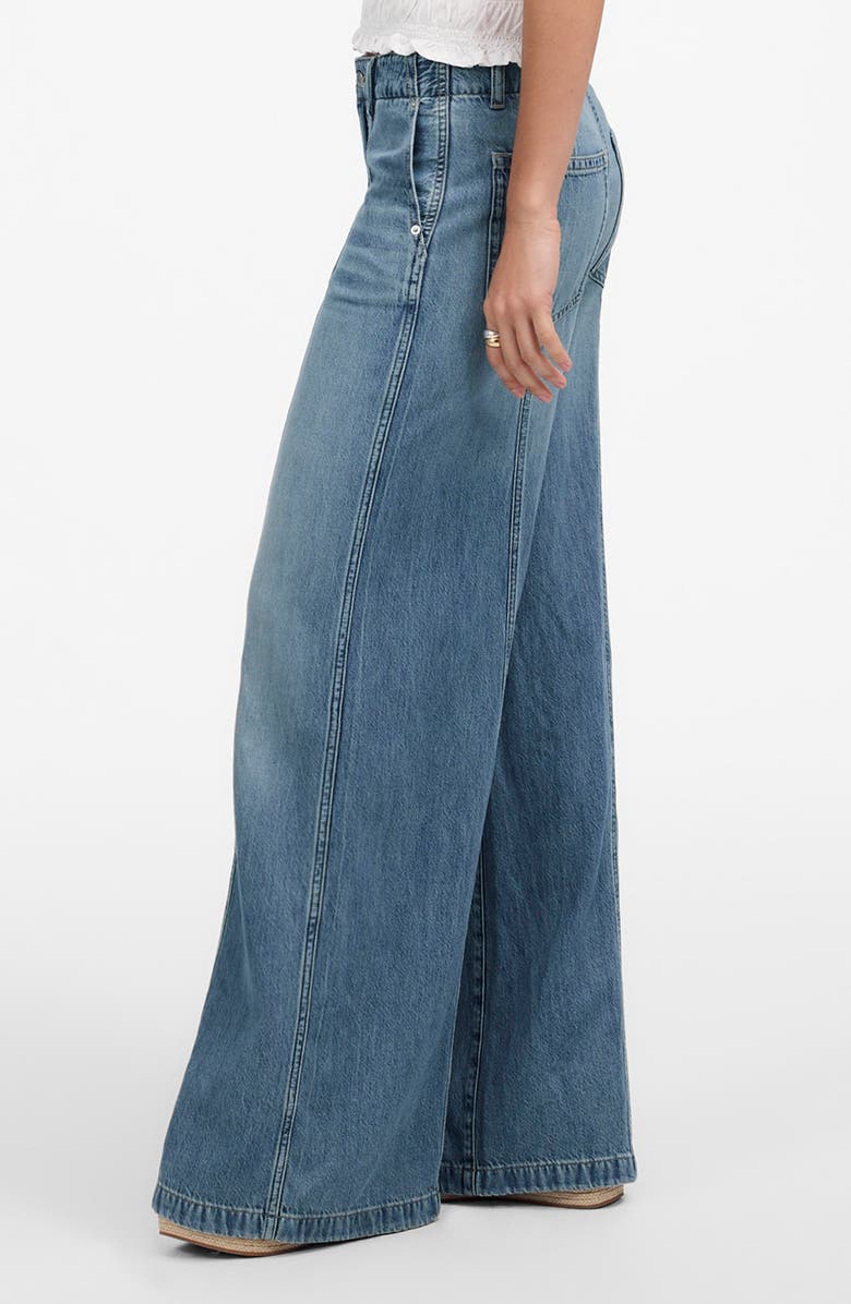 Madewell Wide-Sweep Denim Trousers (Roberts)on Wash, Alternate, color, Robertson Wash