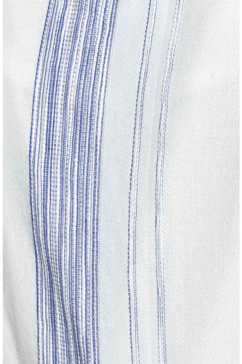 Crop Stripe Cotton Jumpsuit, Alternate, color, NAVY/ WHITE