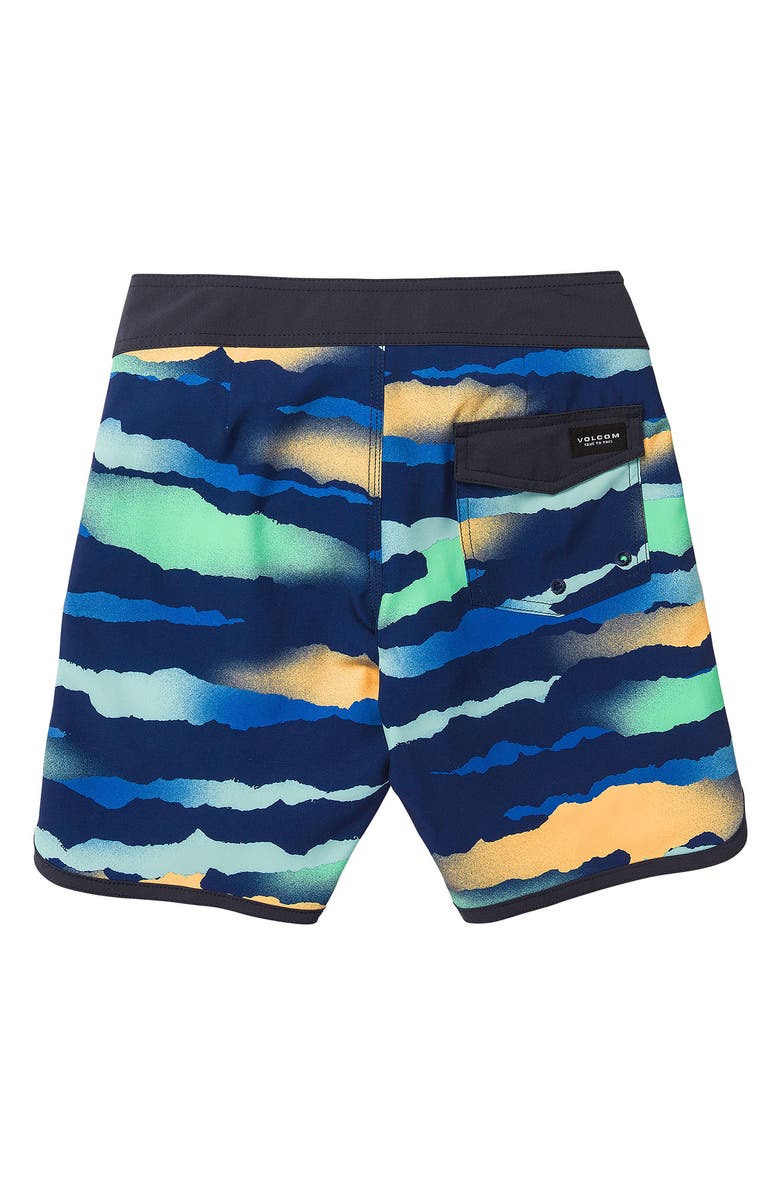 Volcom Kids' Zebra Scallop Mod Board Shorts, Alternate, color, 