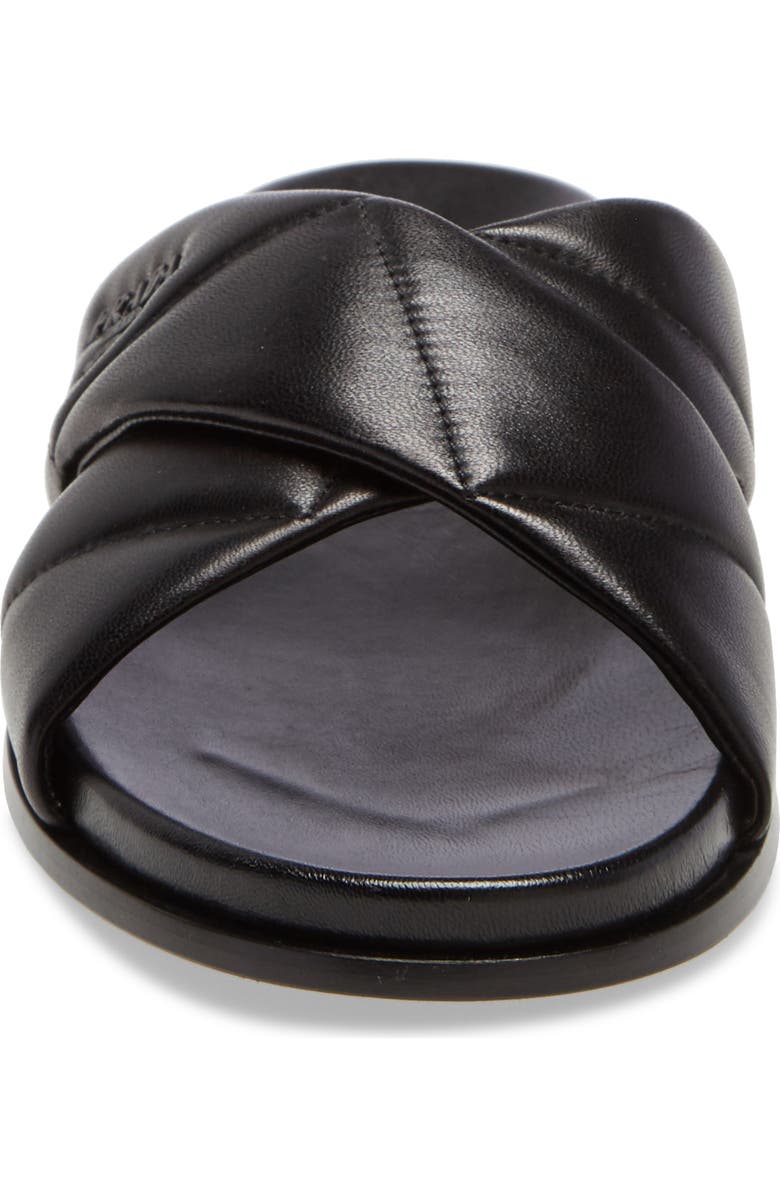 Prada Logo Cross Strap Slide Sandal, Alternate, color,