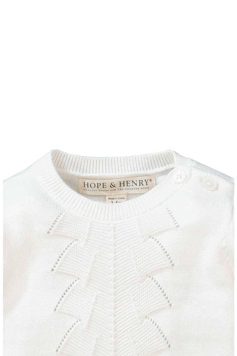Baby Sweater Gown and Bonnet Set, Alternate, color, Soft White