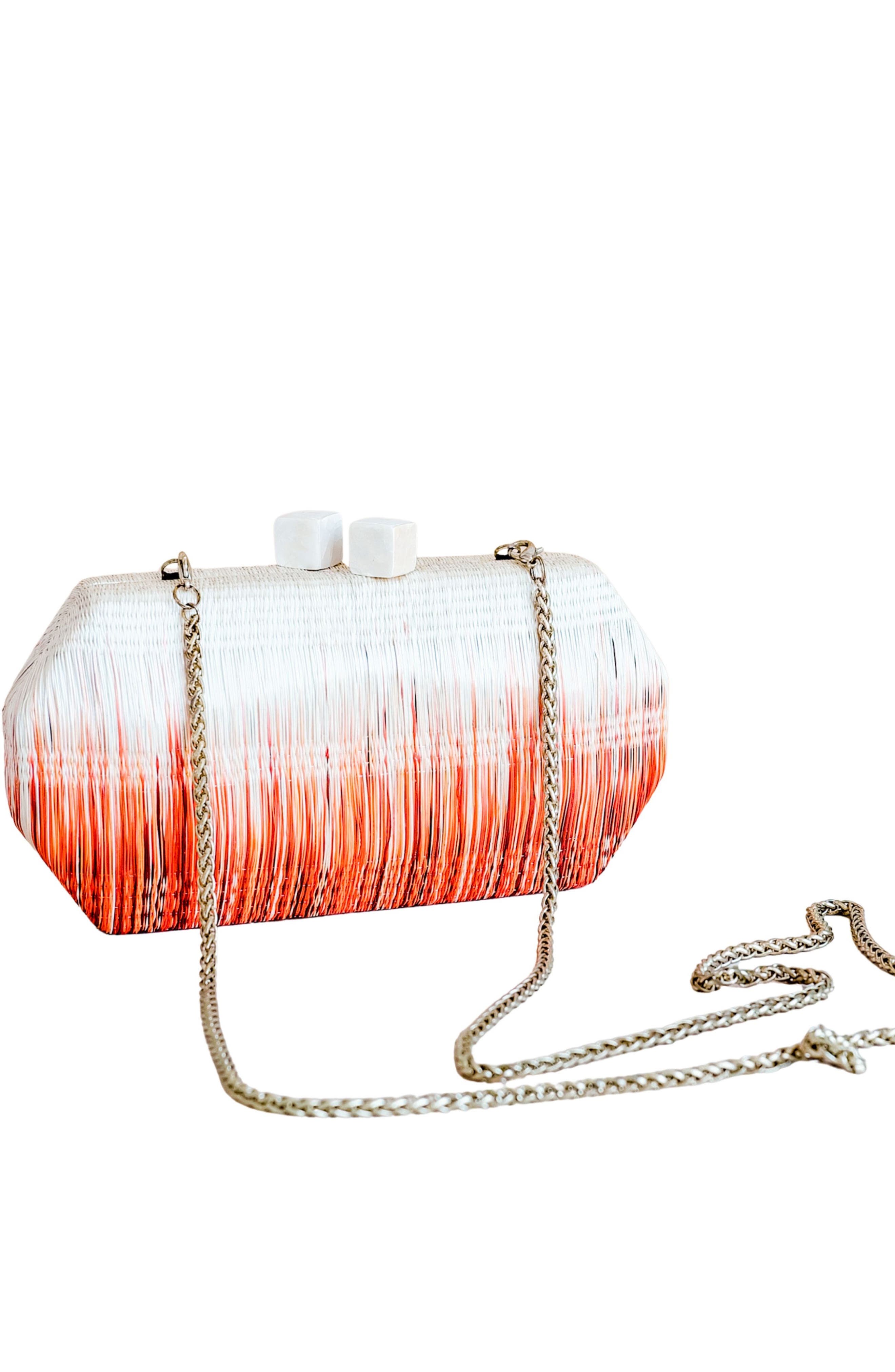 LIKHA Ombré Octagon Clutch, Alternate, color, Fire Orange